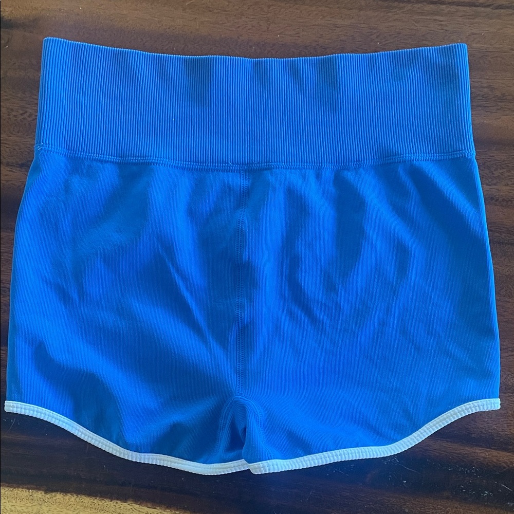 Wild Fable Blue Ribbed Shorts - Picture 3 of 3